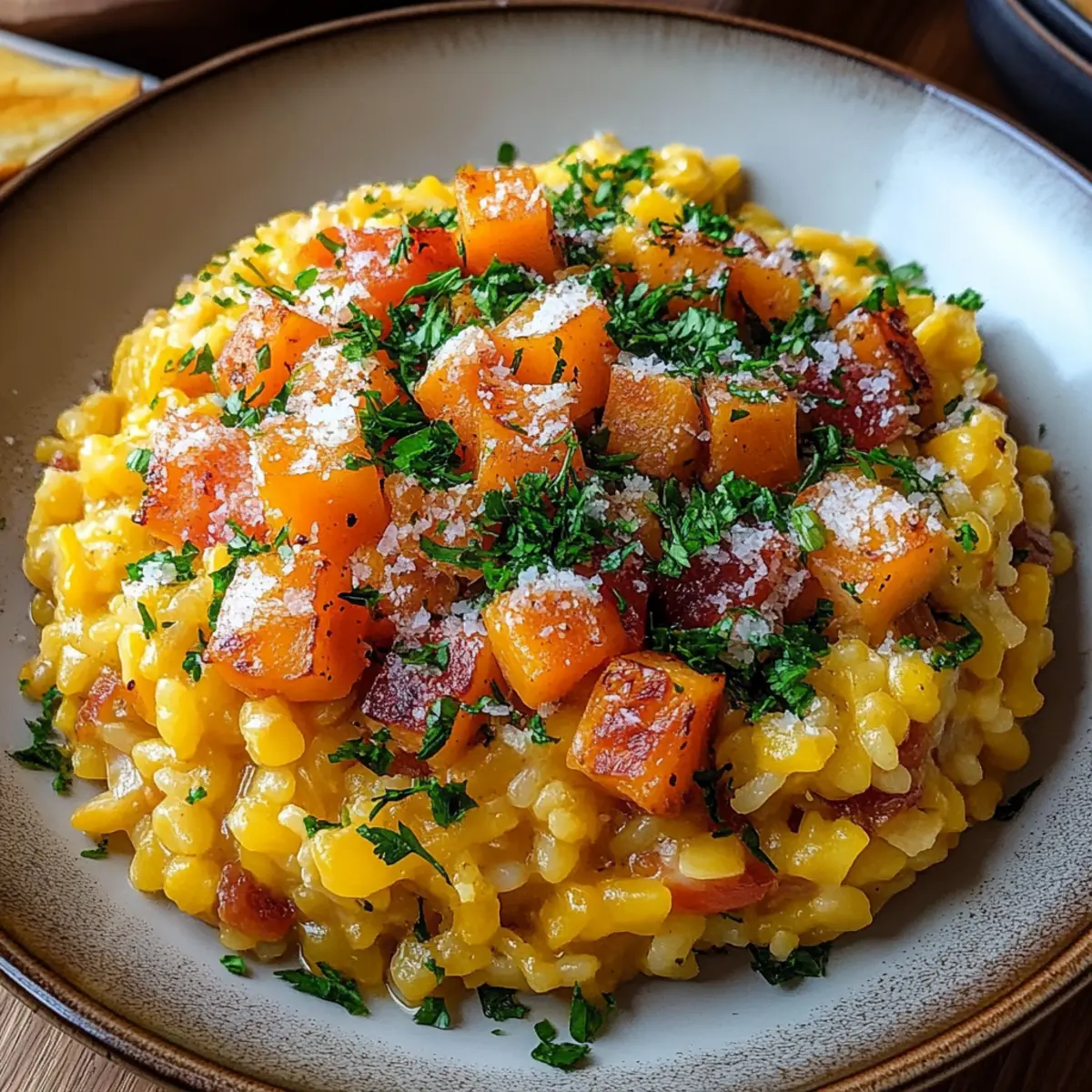 Pumpkin Risotto with Bacon & Parmesan