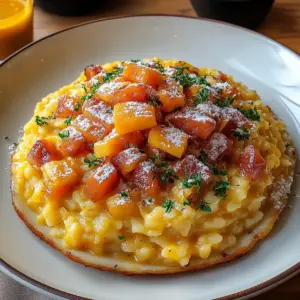 Pumpkin Risotto with Bacon & Parmesan