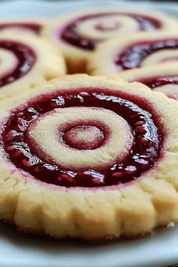 Raspberry Swirl Shortbread Cookies