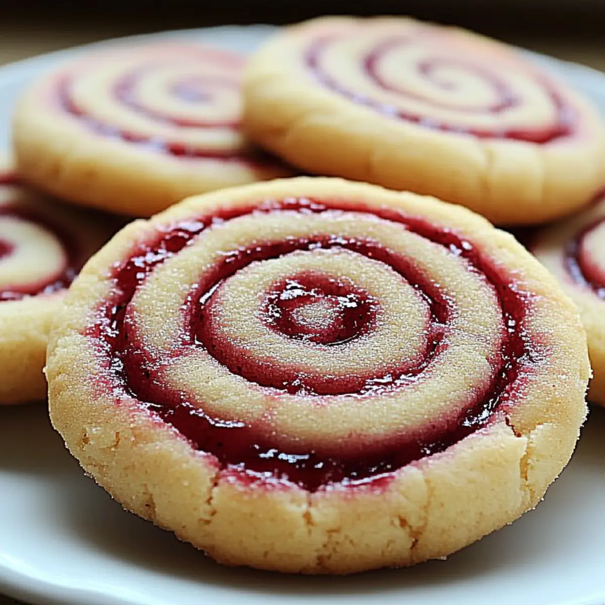 Raspberry Swirl Shortbread Cookies