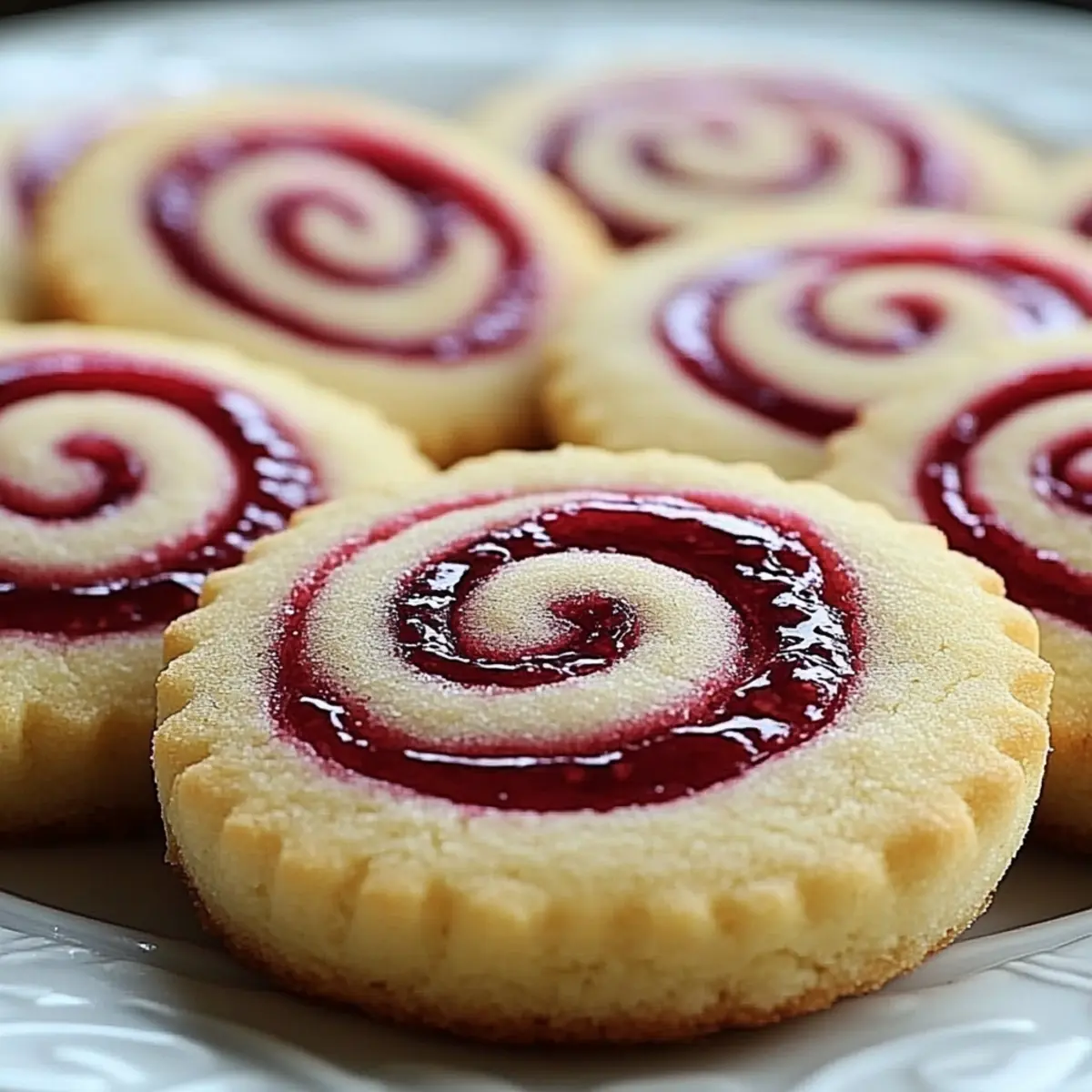 Raspberry Swirl Shortbread Cookies