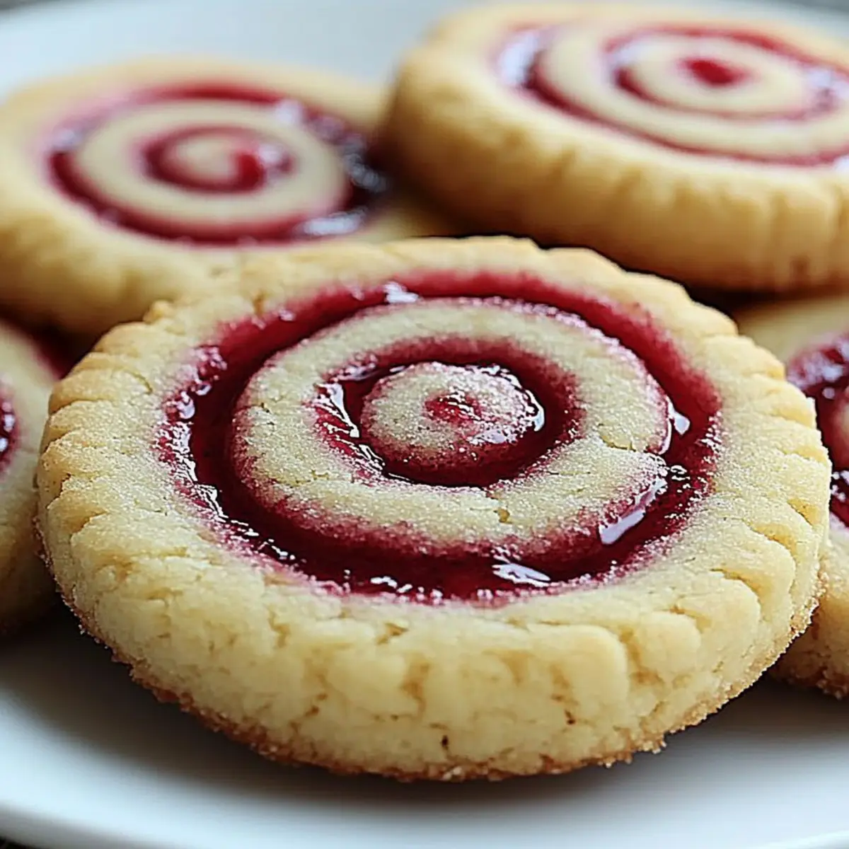 Raspberry Swirl Shortbread Cookies