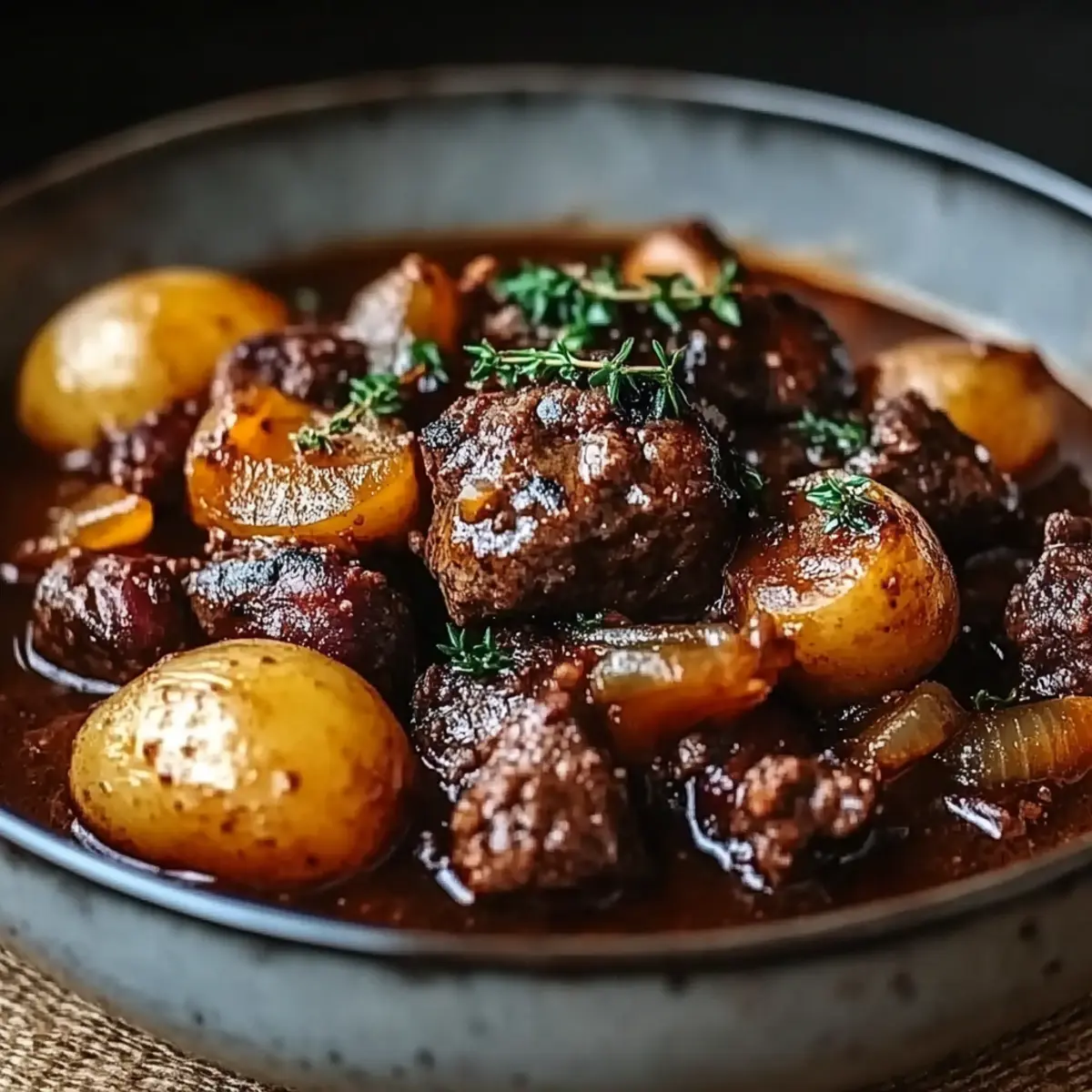 Slow-Cooked Beef Bourguignon