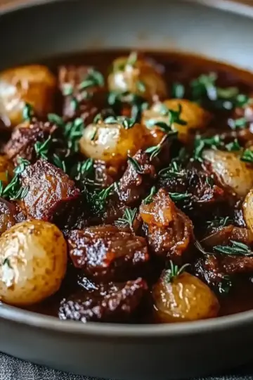 Slow-Cooked Beef Bourguignon