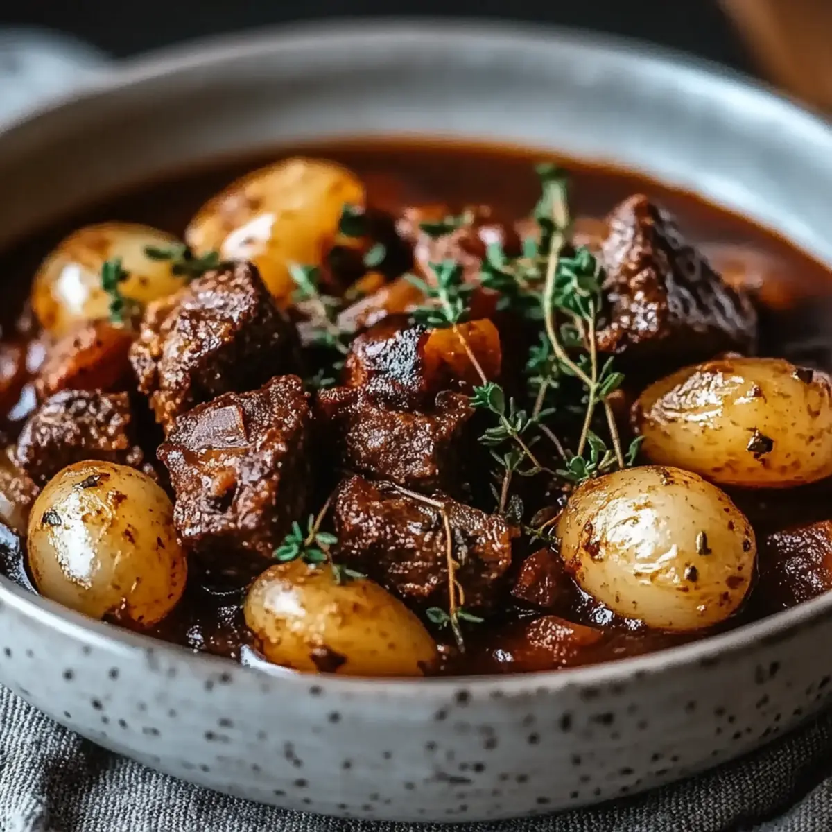 Slow-Cooked Beef Bourguignon
