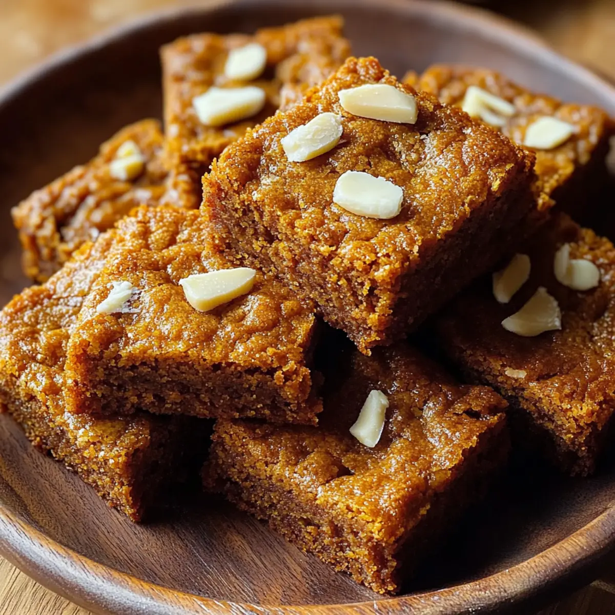 Spiced Baked Pumpkin Blondies
