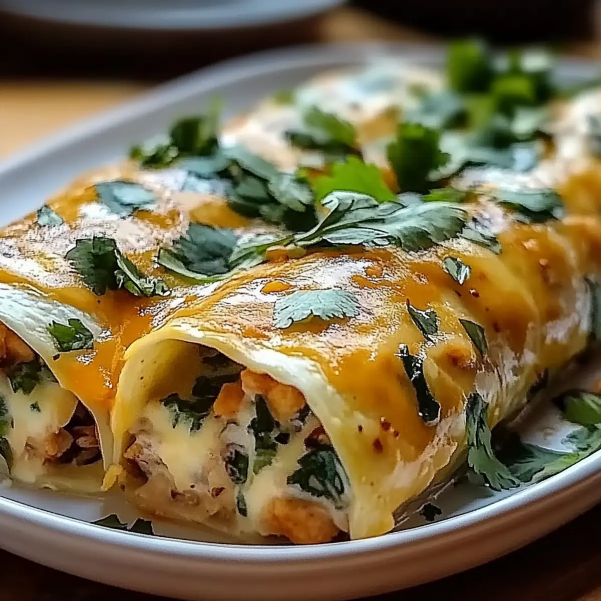 Spicy Hatch Chile Enchiladas