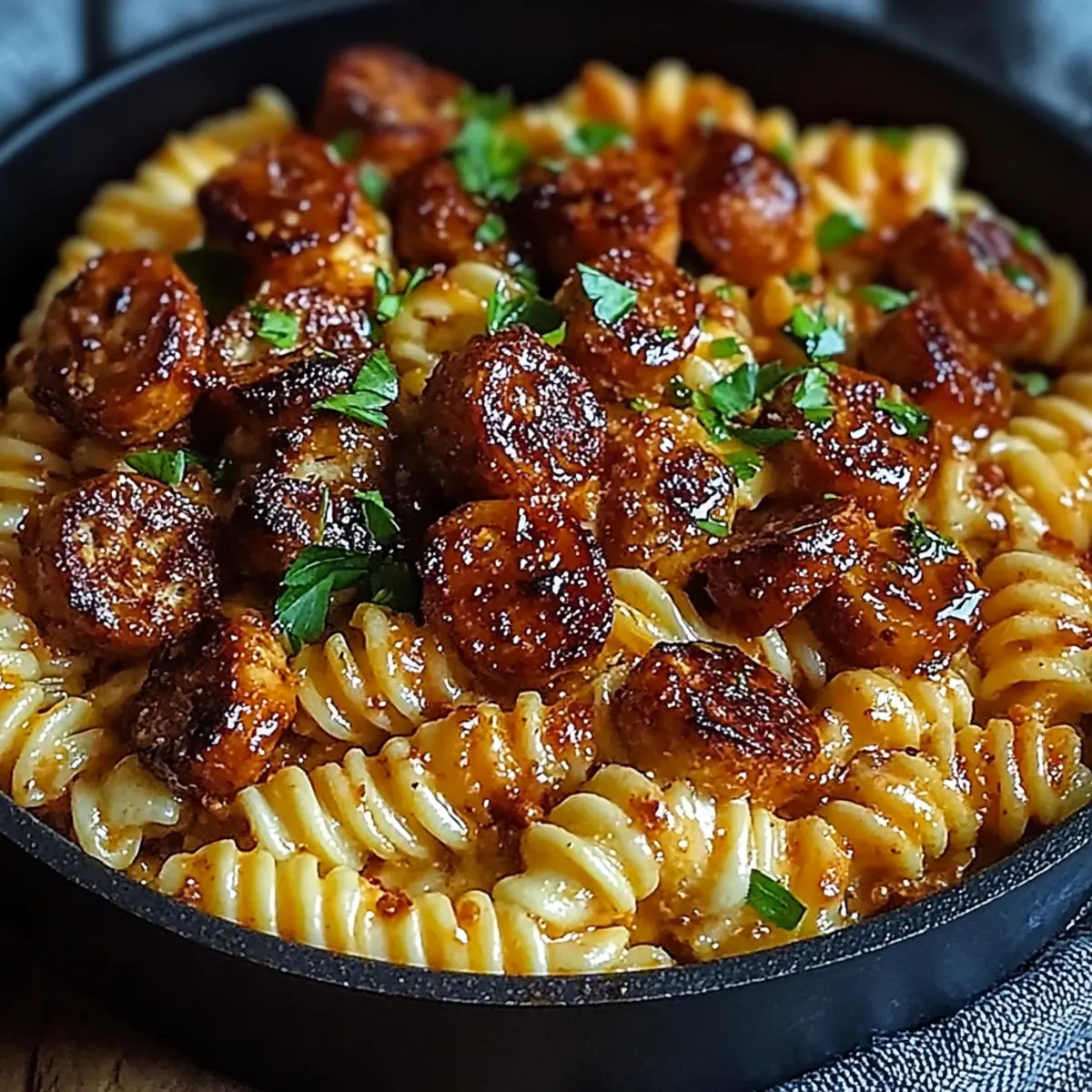Spicy Honey BBQ Sausage & Pasta
