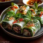 Thai Basil Beef Rolls
