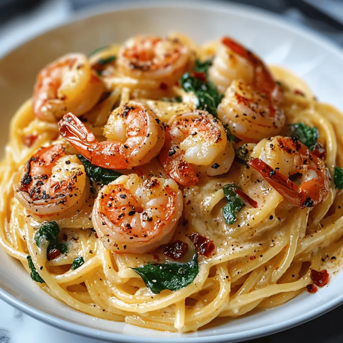 Tuscan Shrimp Pasta