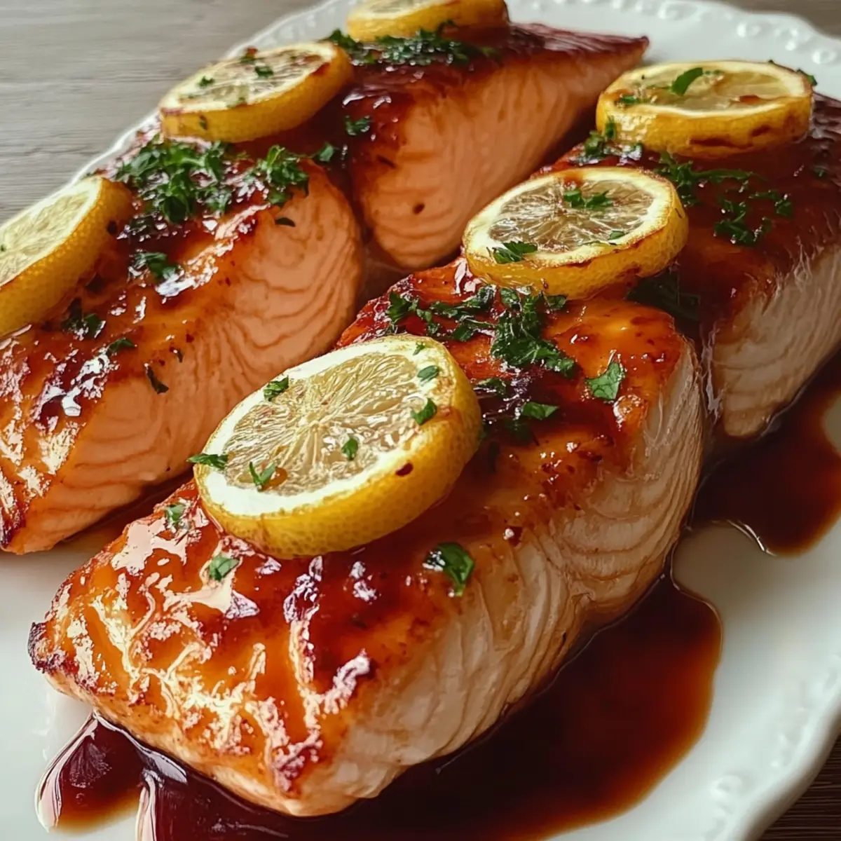 Baked Salmon with Maple Glaze