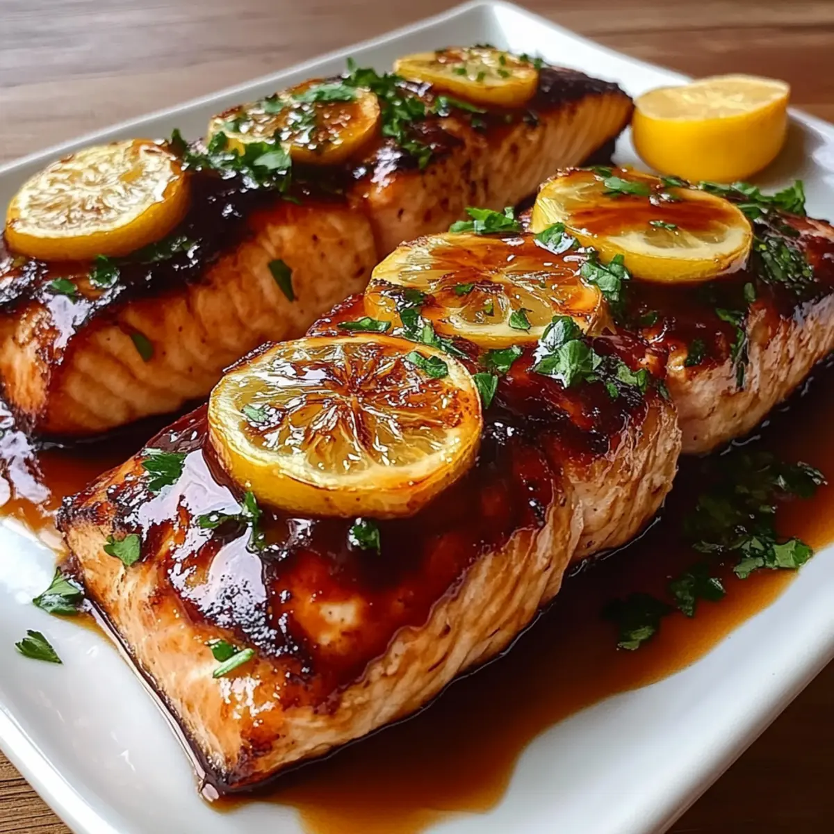 Baked Salmon with Maple Glaze
