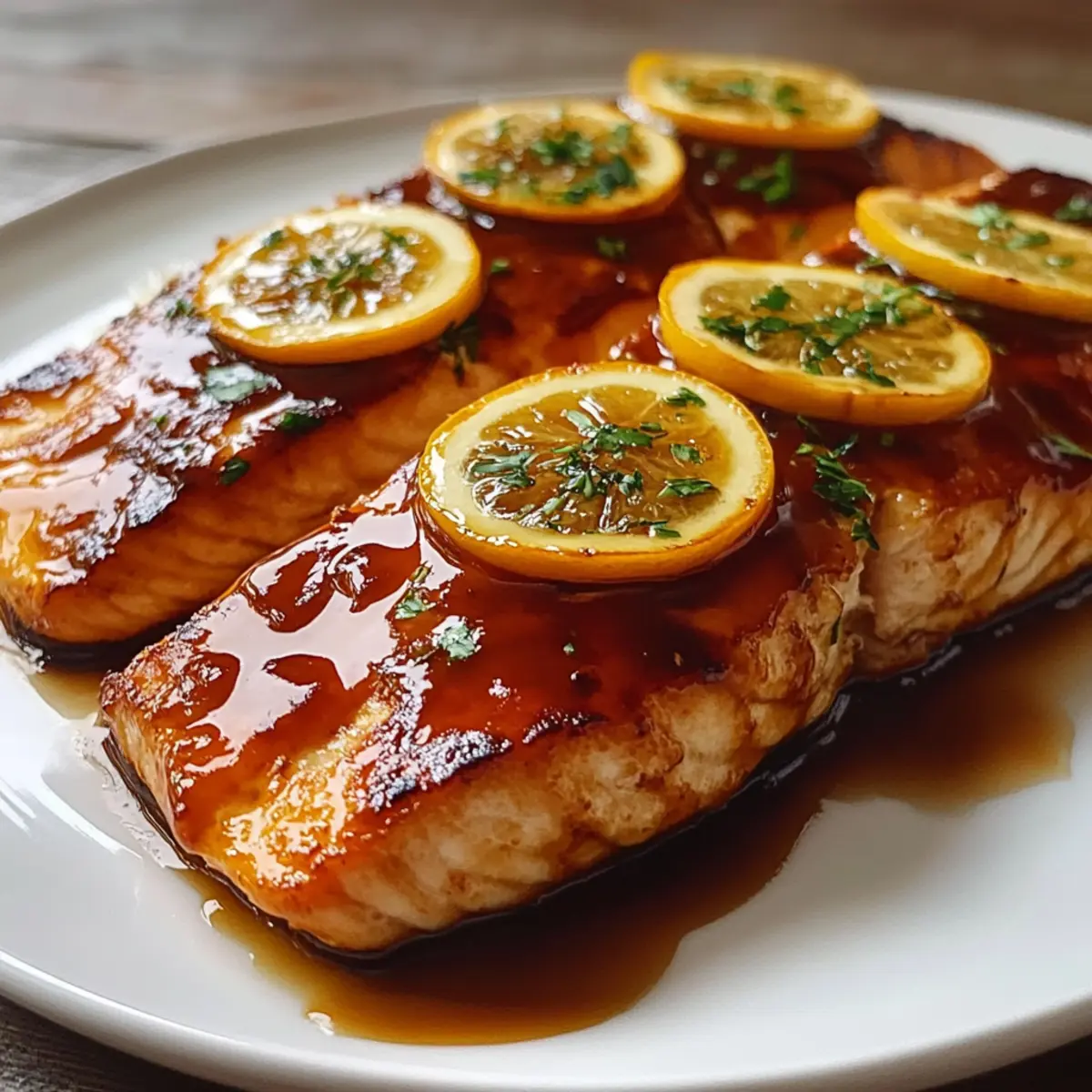 Baked Salmon with Maple Glaze
