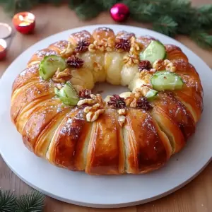 Baklava-Custard Christmas Wreath