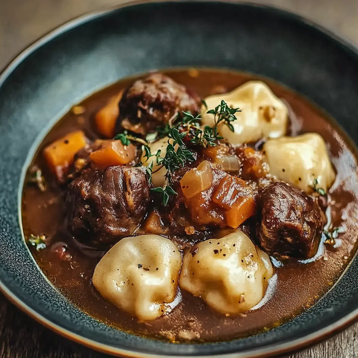 Beef Stew and Dumplings