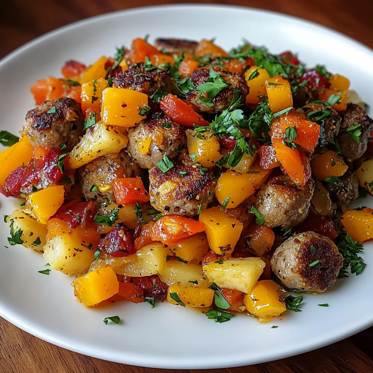 Butternut Squash and Apple Hash with Sausage
