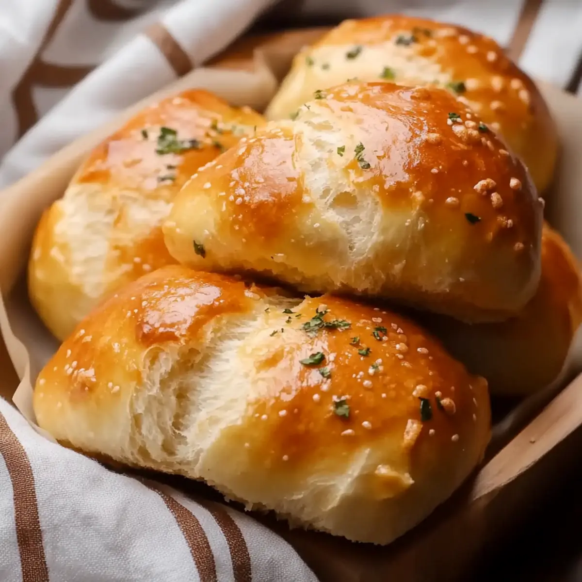 Cheesy Garlic Dinner Rolls