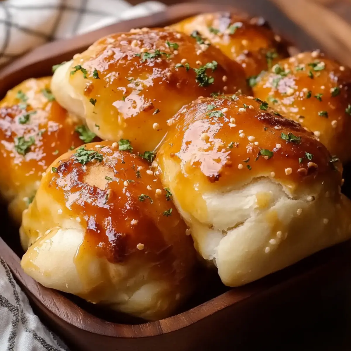 Cheesy Garlic Dinner Rolls