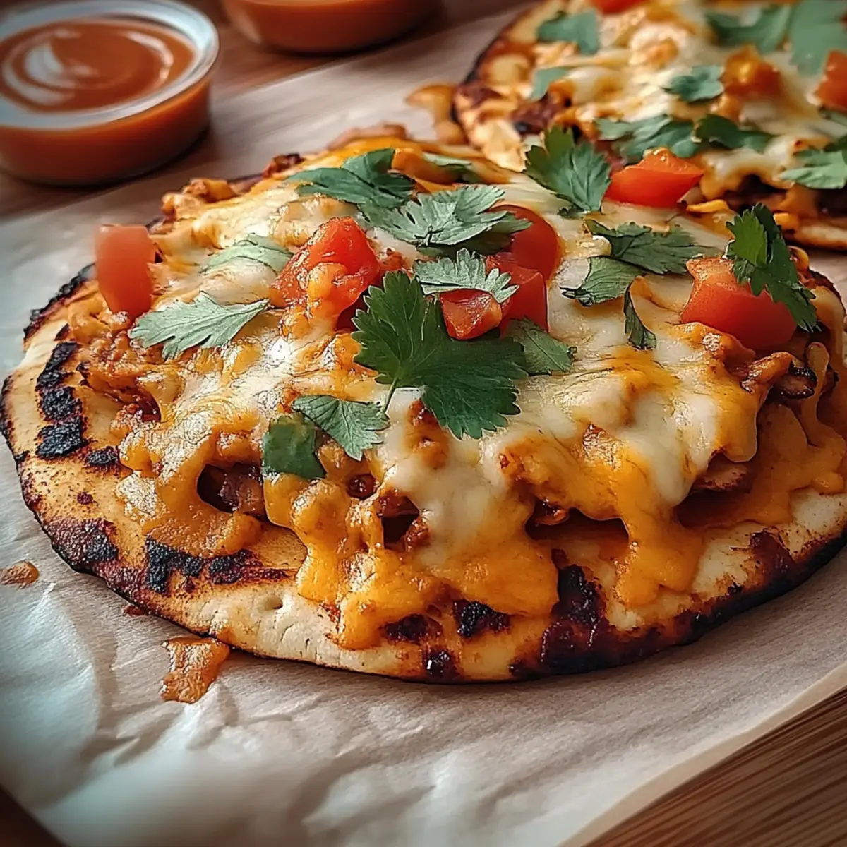 Cheesy Sweet Chilli Chicken Flatbreads