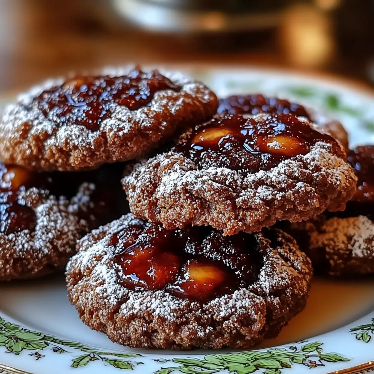Chocolate Thumbprint Cookies