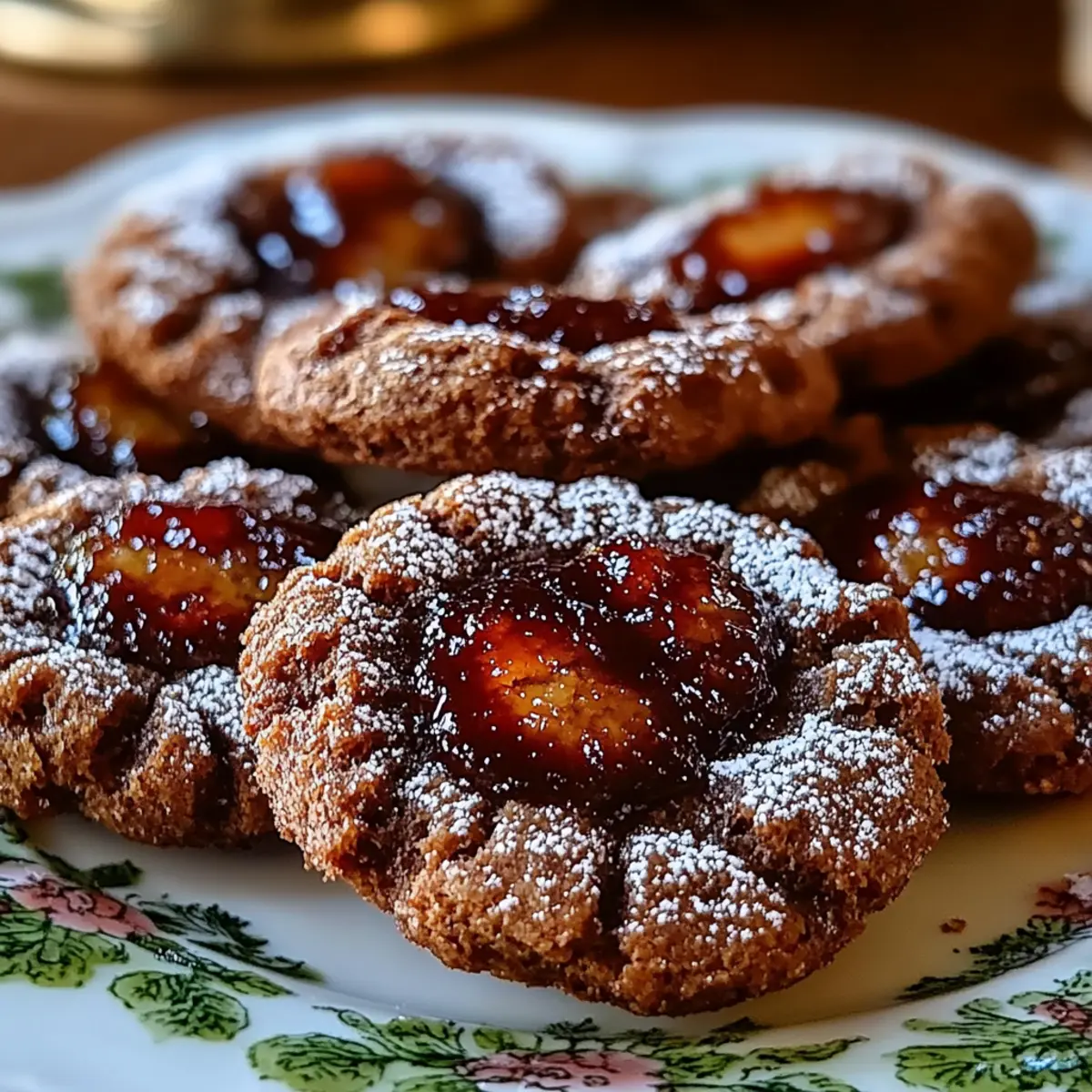 Chocolate Thumbprint Cookies