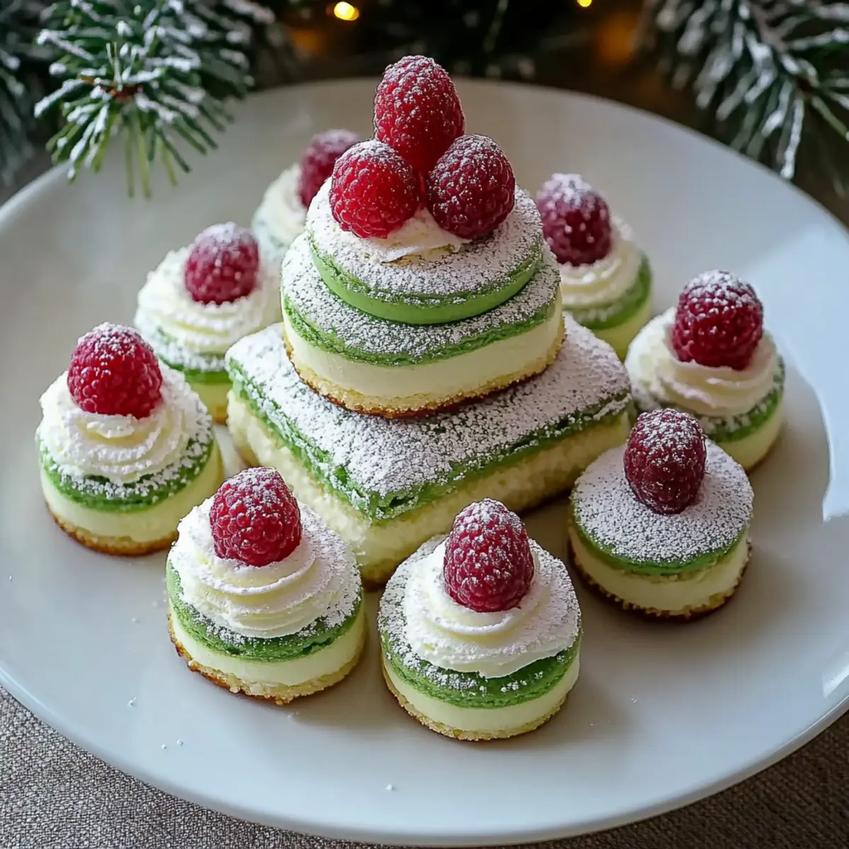 Christmas Tree Cake Macarons