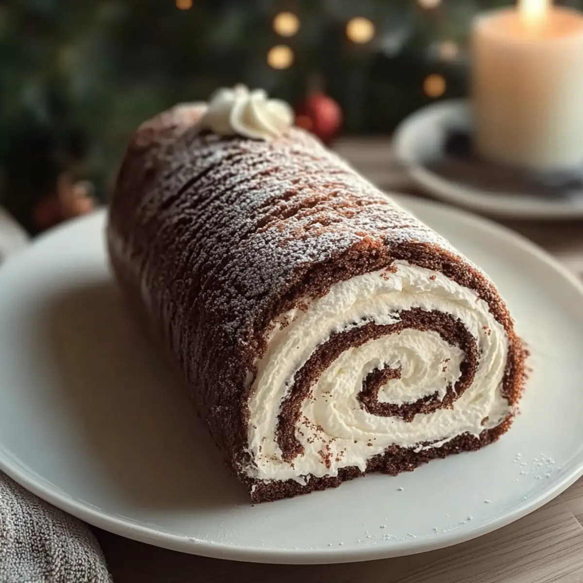 Christmas Yule Log Sheet Cake
