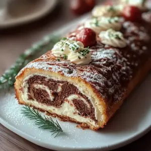 Christmas Yule Log Sheet Cake