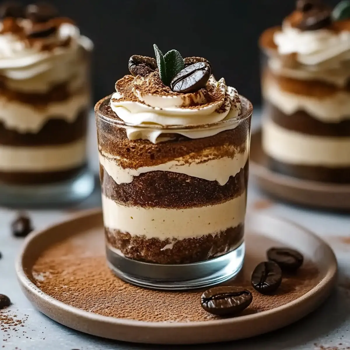 Coffee Protein Tiramisu Cups