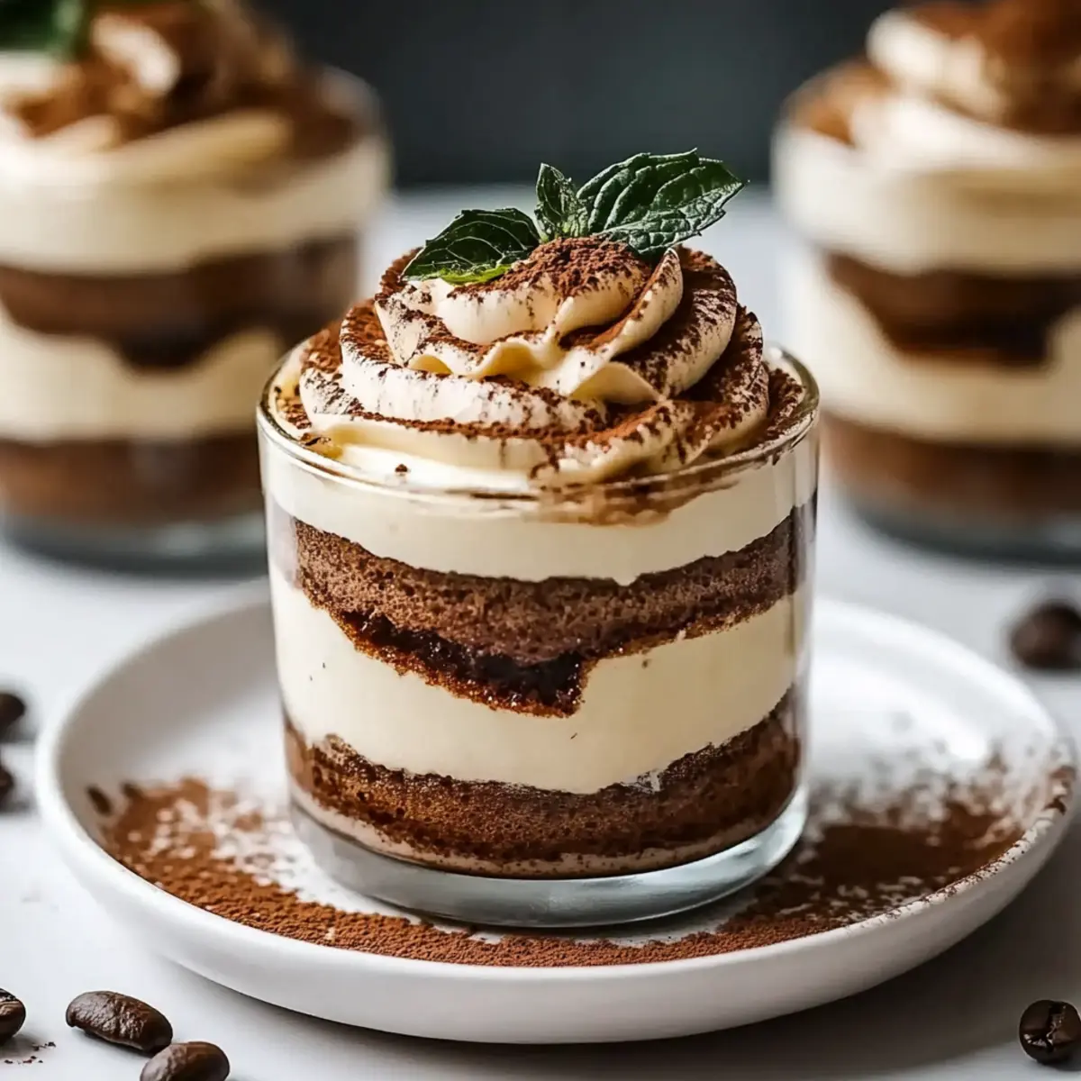 Coffee Protein Tiramisu Cups