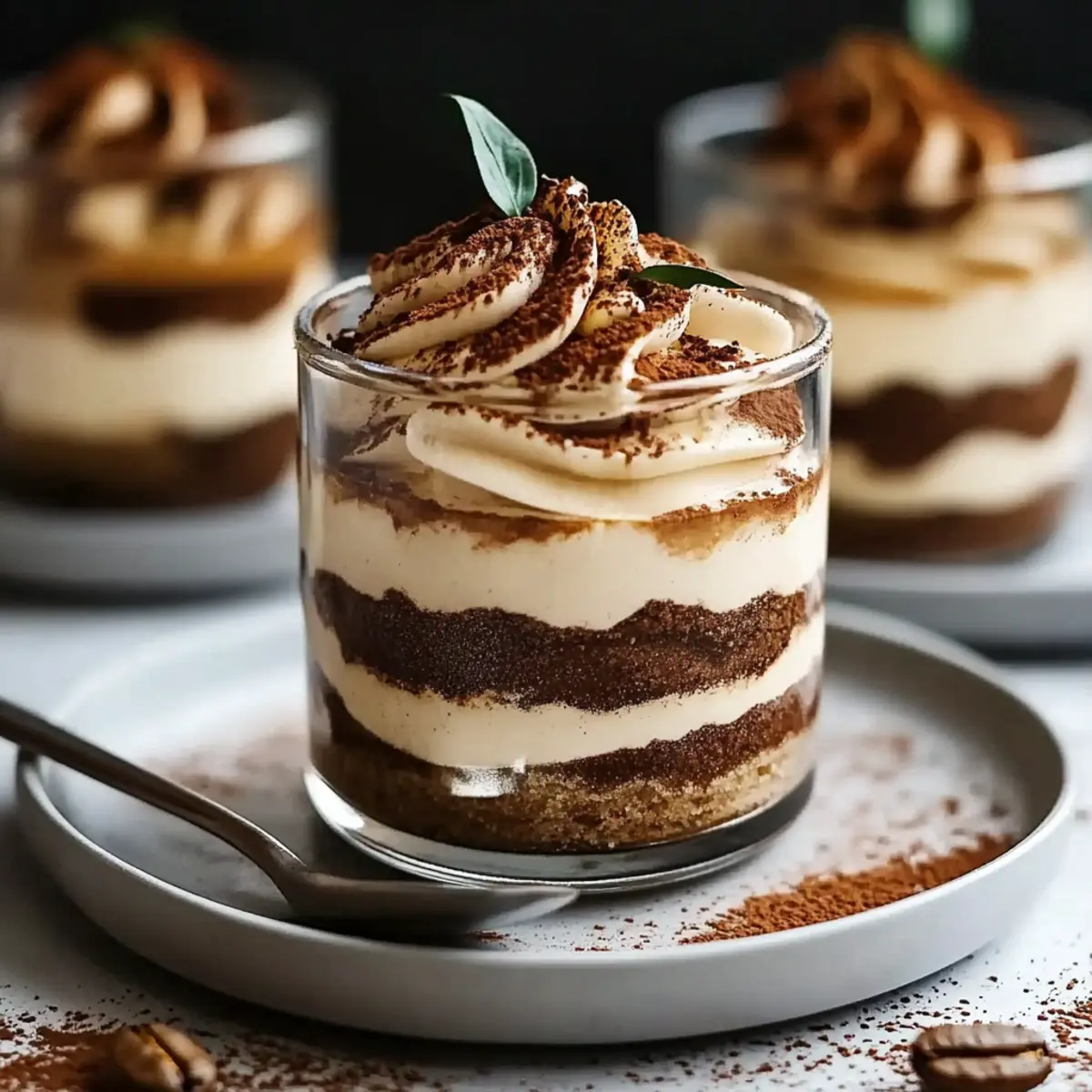 Coffee Protein Tiramisu Cups