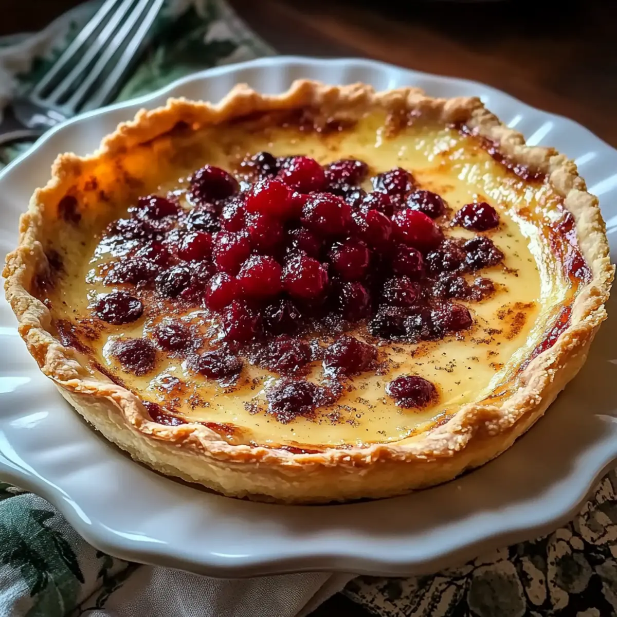 Cranberry Custard Pie