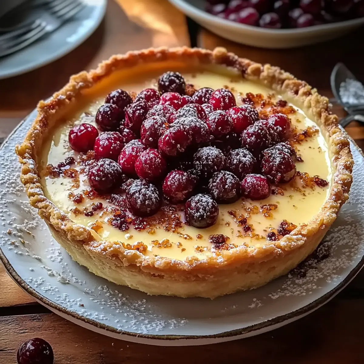 Cranberry Custard Pie