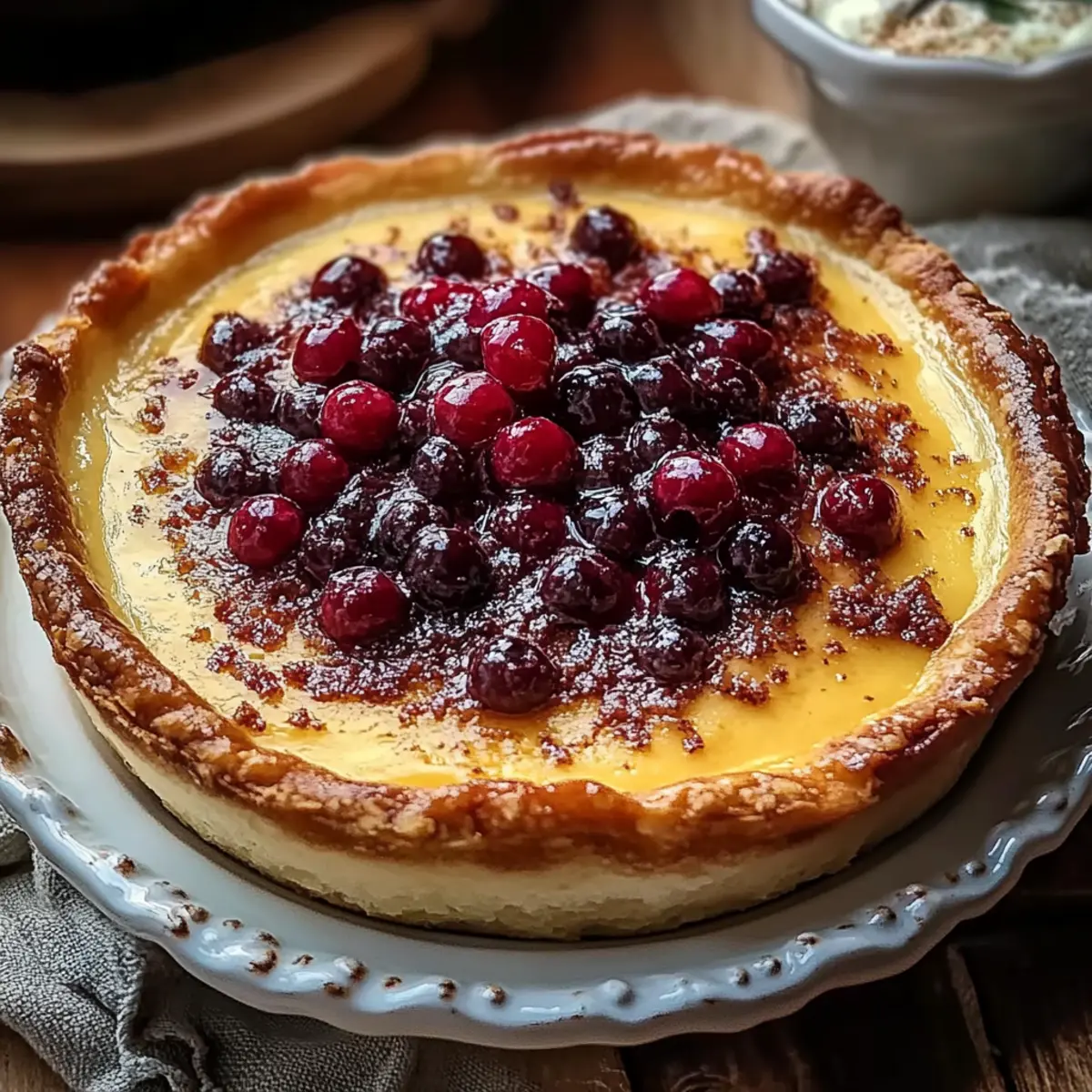 Cranberry Custard Pie