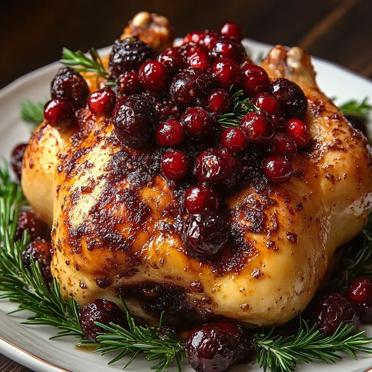Cranberry Maple Roast Chicken