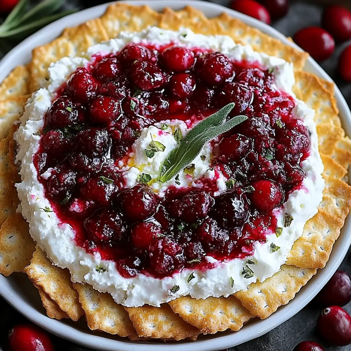 Cranberry Whipped Feta Dip