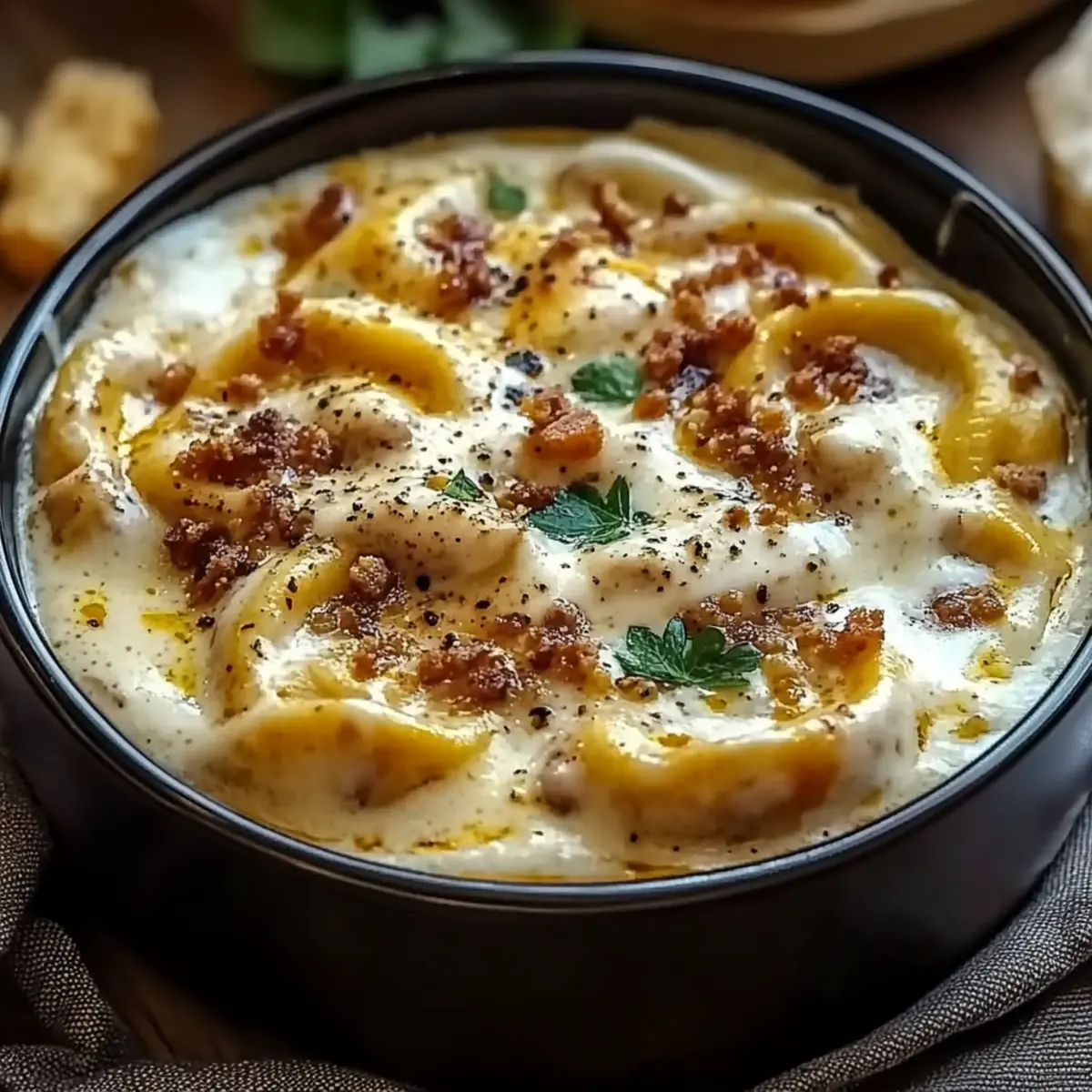 Creamy Alfredo Lasagna Soup