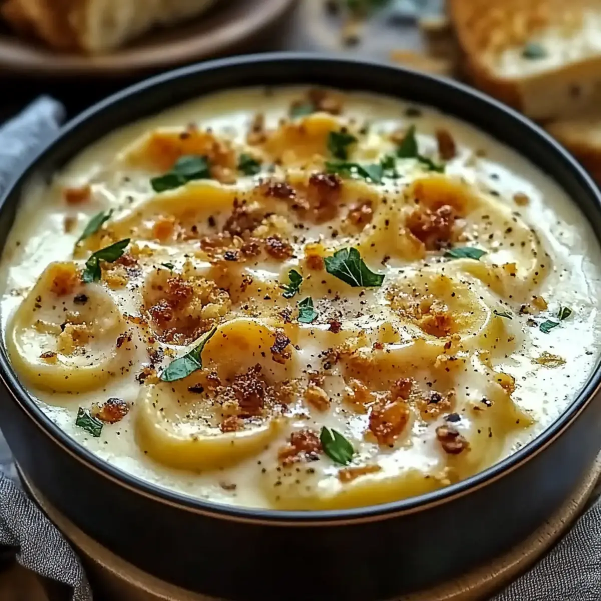 Creamy Alfredo Lasagna Soup