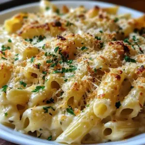 Creamy Garlic Parmesan Pasta Bake