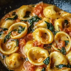 Creamy Spinach Tomato Tortellini