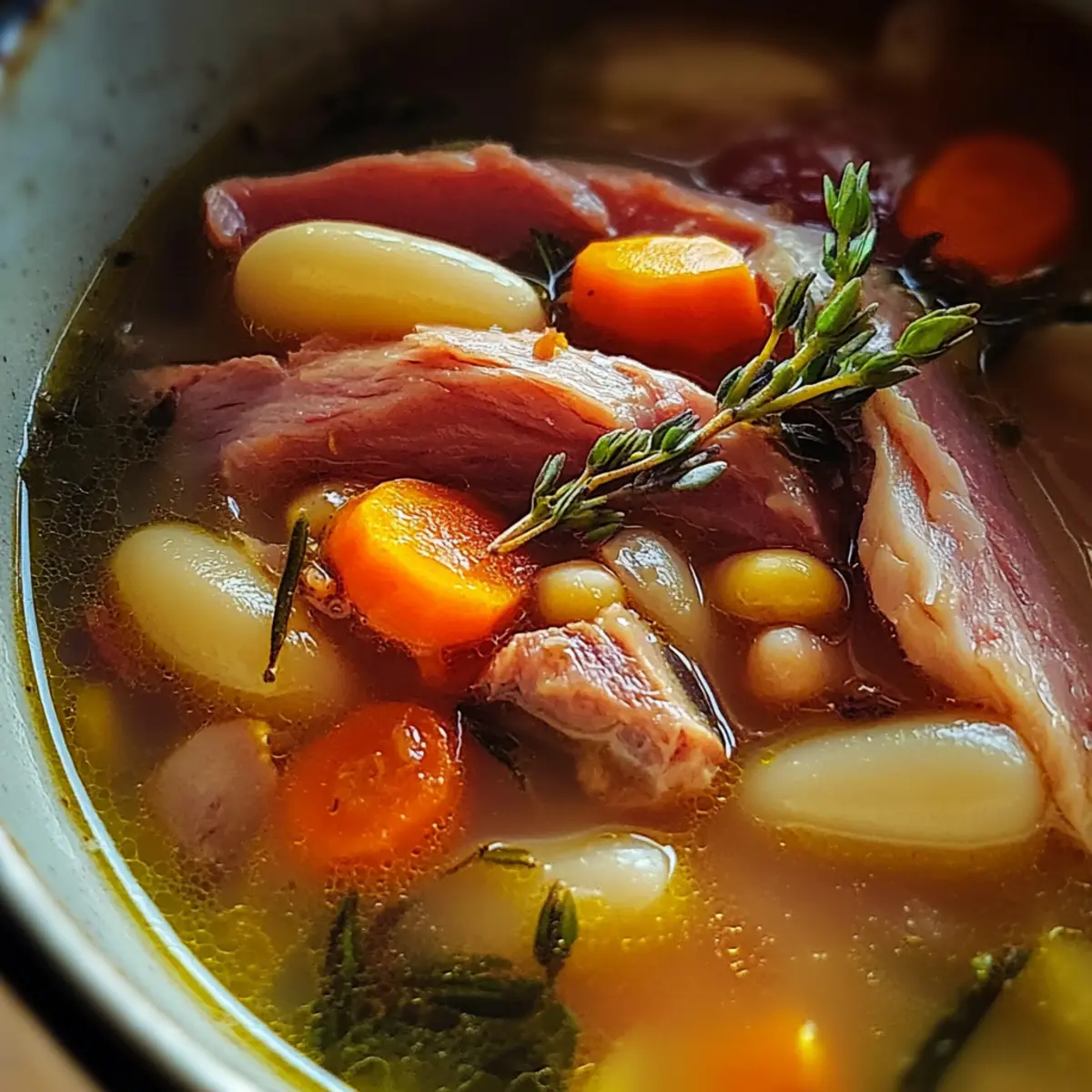 Crockpot Ham and Bean Soup