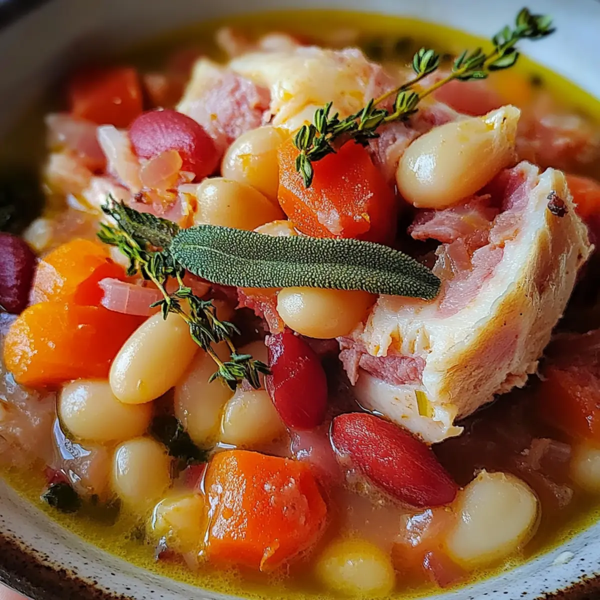 Crockpot Ham and Bean Soup