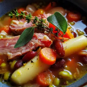 Crockpot Ham and Bean Soup