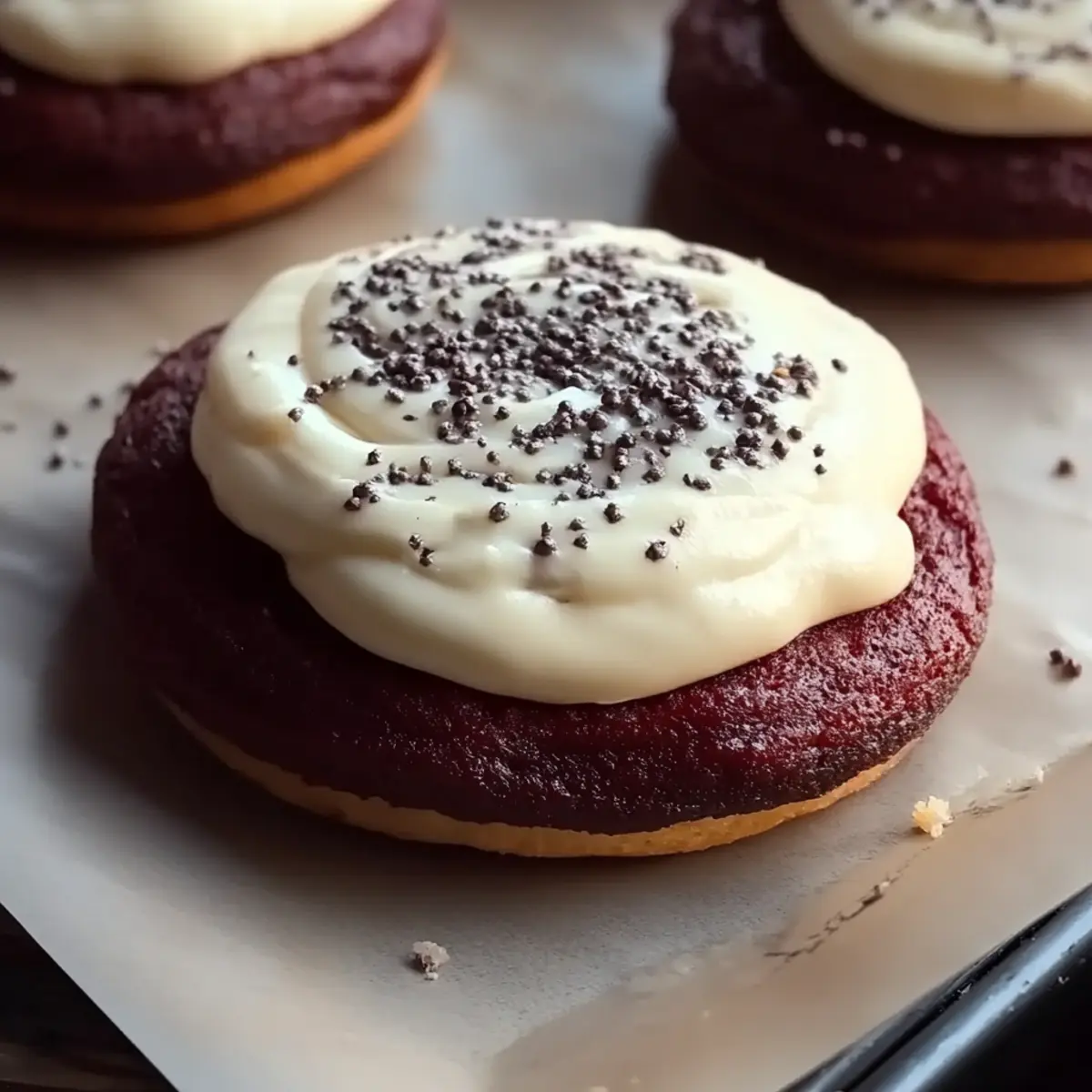 Crumbl Copy Cat Red Velvet Cupcake Cookies