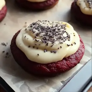 Crumbl Copy Cat Red Velvet Cupcake Cookies
