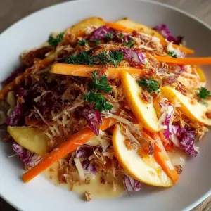 Crunchy Apple Carrot Salad with Creamy Citrus Dressing