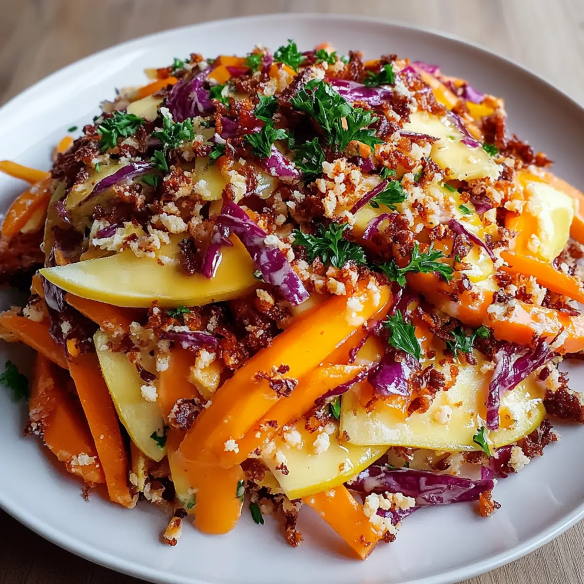 Crunchy Apple Carrot Salad with Creamy Citrus Dressing