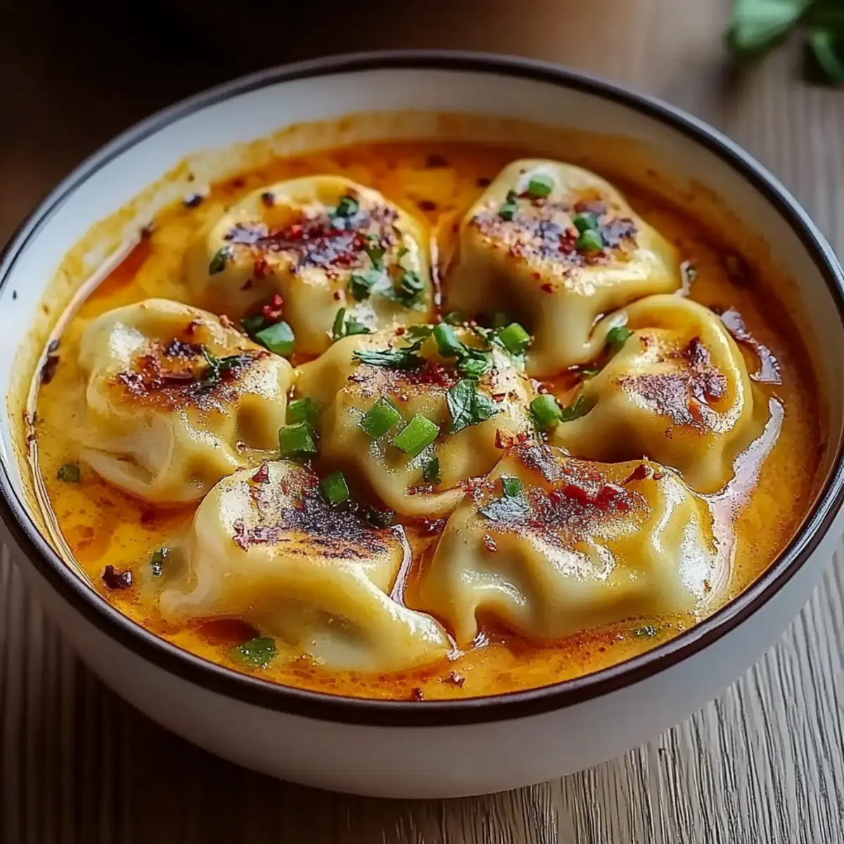 Dumplings Curry Soup