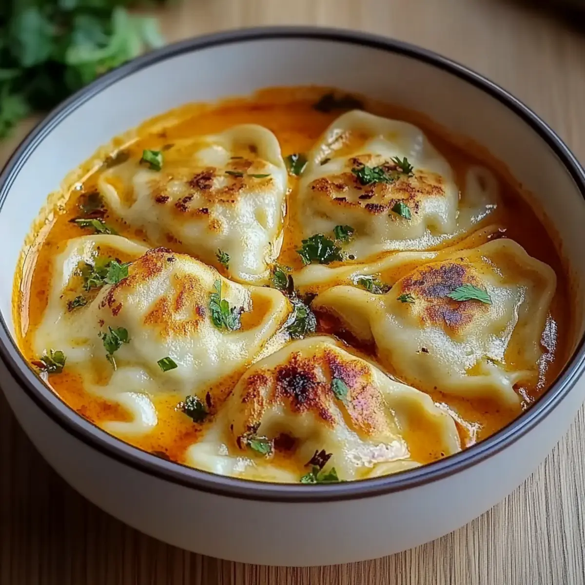 Dumplings Curry Soup