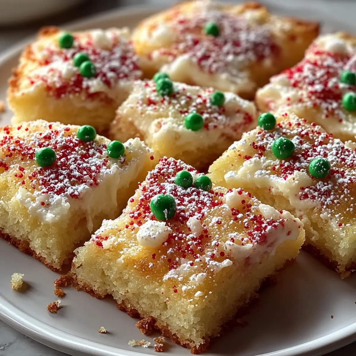 Festive Christmas Sugar Cookie Bars